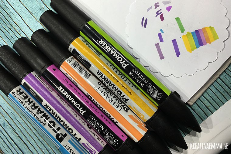regnbåge färger pennor promarkers